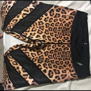 DoYouEven Mesh Panel Leggings - Leopard